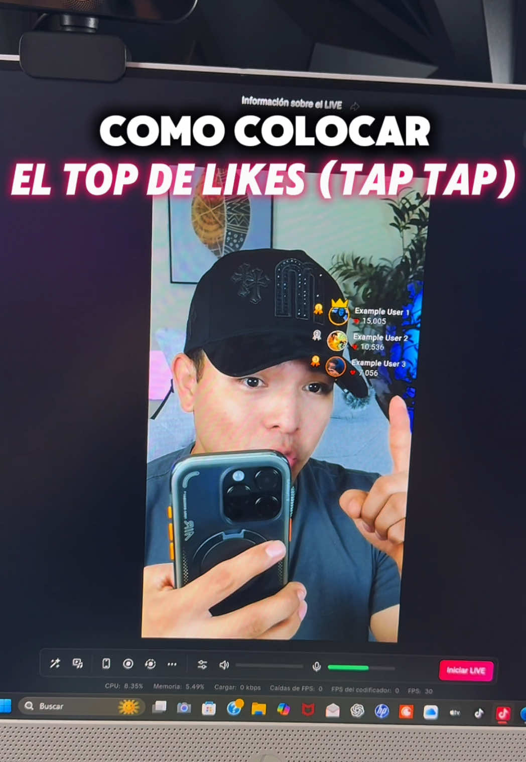 Cómo colocar el Top de Likes (Tap Tap) en tus Transmisiones Live de TikTok? #topdelikes #topdetaptap #live #jdavidhernandez😎 