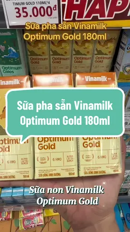 Sữa pha sẵn Vinamilk Optimum Gold 180ml#vinamilk #foryoupage #viralvideo #xuhuong 