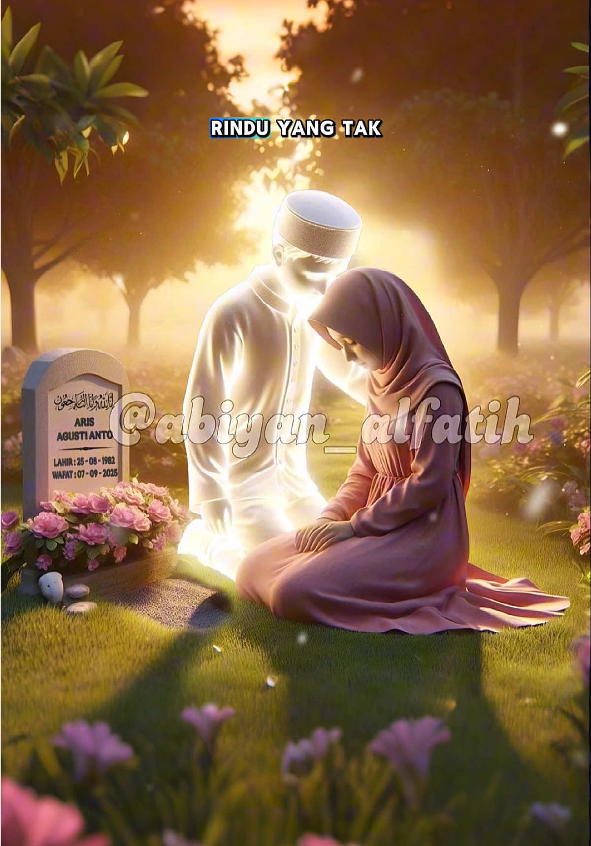 Riquest animasi ungkapan kerinduan dr seorang istri utk alm suami nya yg bernama 
