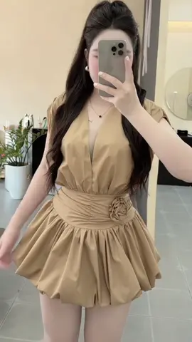 Đầm bí phồng xếp tầng #thoitrangnu #xuhuongtiktok 