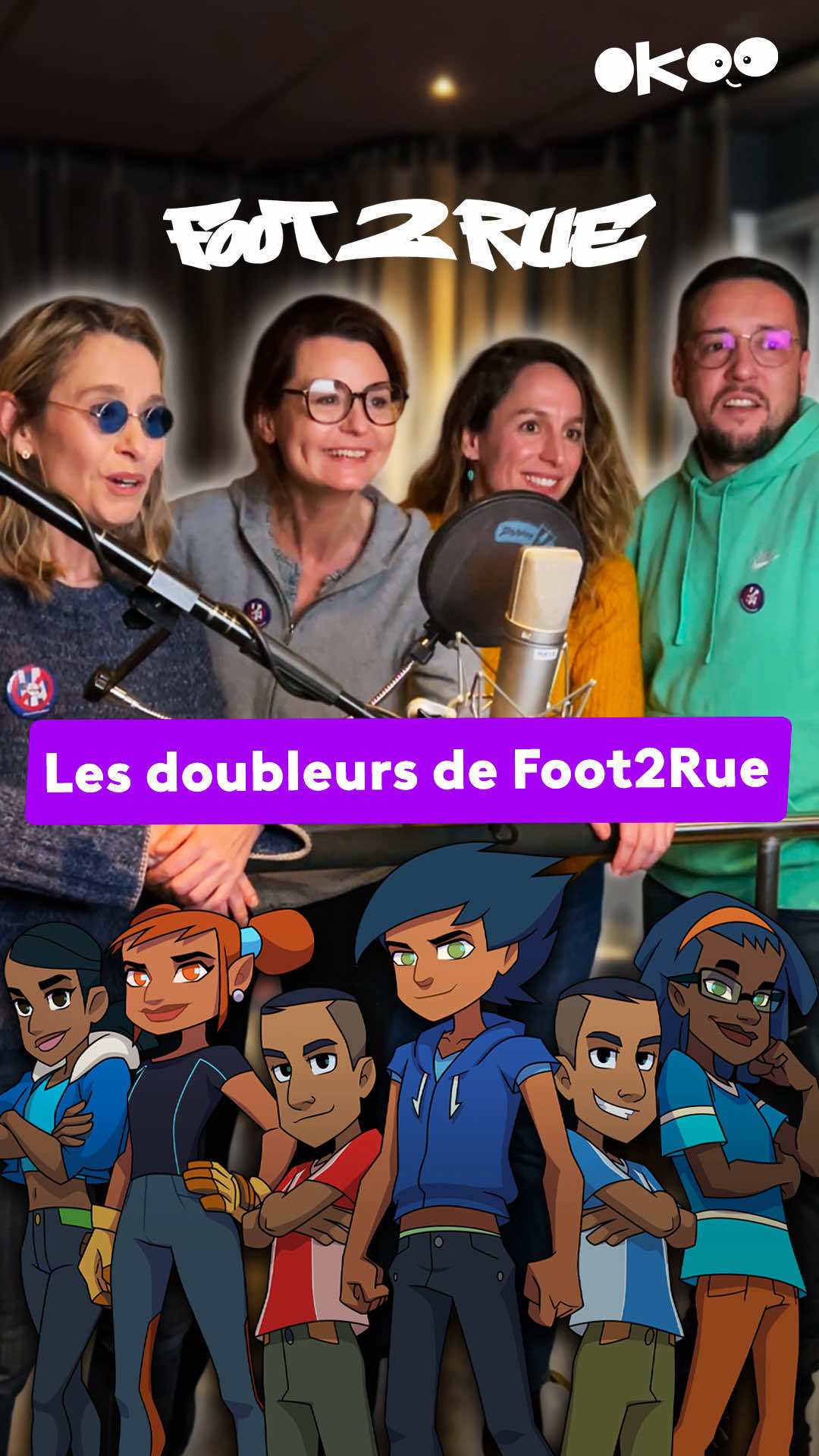 Les voix des Bleus sont revenus pour un épisode spécial de Foo2Rue, dispo sur l’appli Okoo ✨ #foot2rue #foot #doublage 