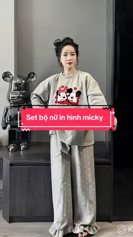 Set bộ nữ in hình micky #hottrend #xuhuong #thinhhanh #setdoxinh #setbonuinhinhmicky 
