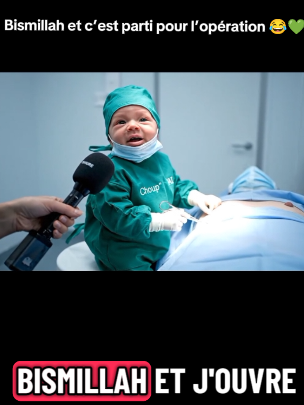Bismillah et c’est parti pour l’opération 😂💚 #videoviral #pourtoi #fyp #humour #bebe 