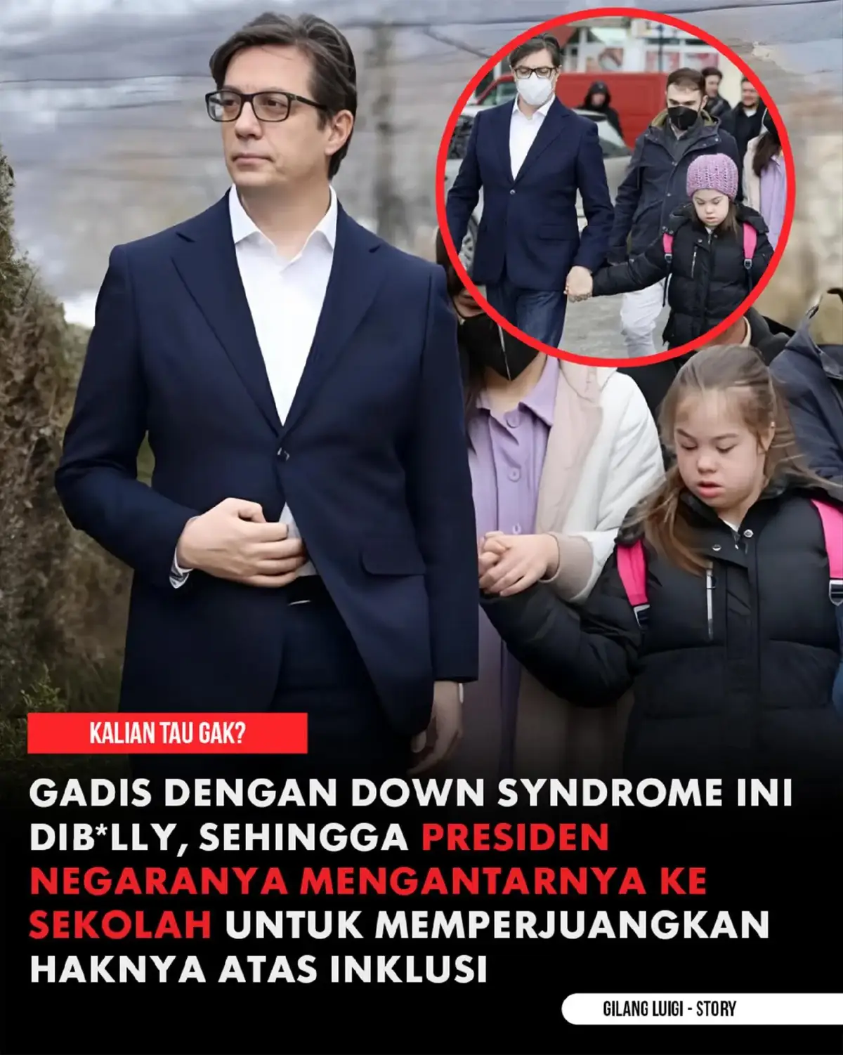 Gadis dengan sindrom Down ini menghadapi penolakan ketika beberapa orang tua di komunitas sekolahnya mengeluh tentang kehadirannya di kelas yang sama. Pada usia 11 tahun, dia dibully hanya karena ingin belajar bersama teman-temannya. Namun, apa yang terjadi selanjutnya mengirimkan pesan kuat ke seluruh negara. Presiden Makedonia Utara, Stevo Pendarovski, secara pribadi mengantar Embla Ademi ke sekolah, menggenggam tangannya sebagai tanda solidaritas. Ia bertemu dengan keluarganya, menentang diskriminasi, dan mengingatkan semua orang bahwa inklusi bukanlah pilihan — melainkan hak dasar. Momen seperti ini membuktikan bahwa kepemimpinan sejati bukanlah tentang kekuasaan, melainkan tentang melindungi yang paling rentan dan menunjukkan kepada dunia apa arti sebenarnya dari rasa hormat dan martabat. #keren #Pemerintah #sekolah# #pencarikeadilan  #bellyhatorangan 