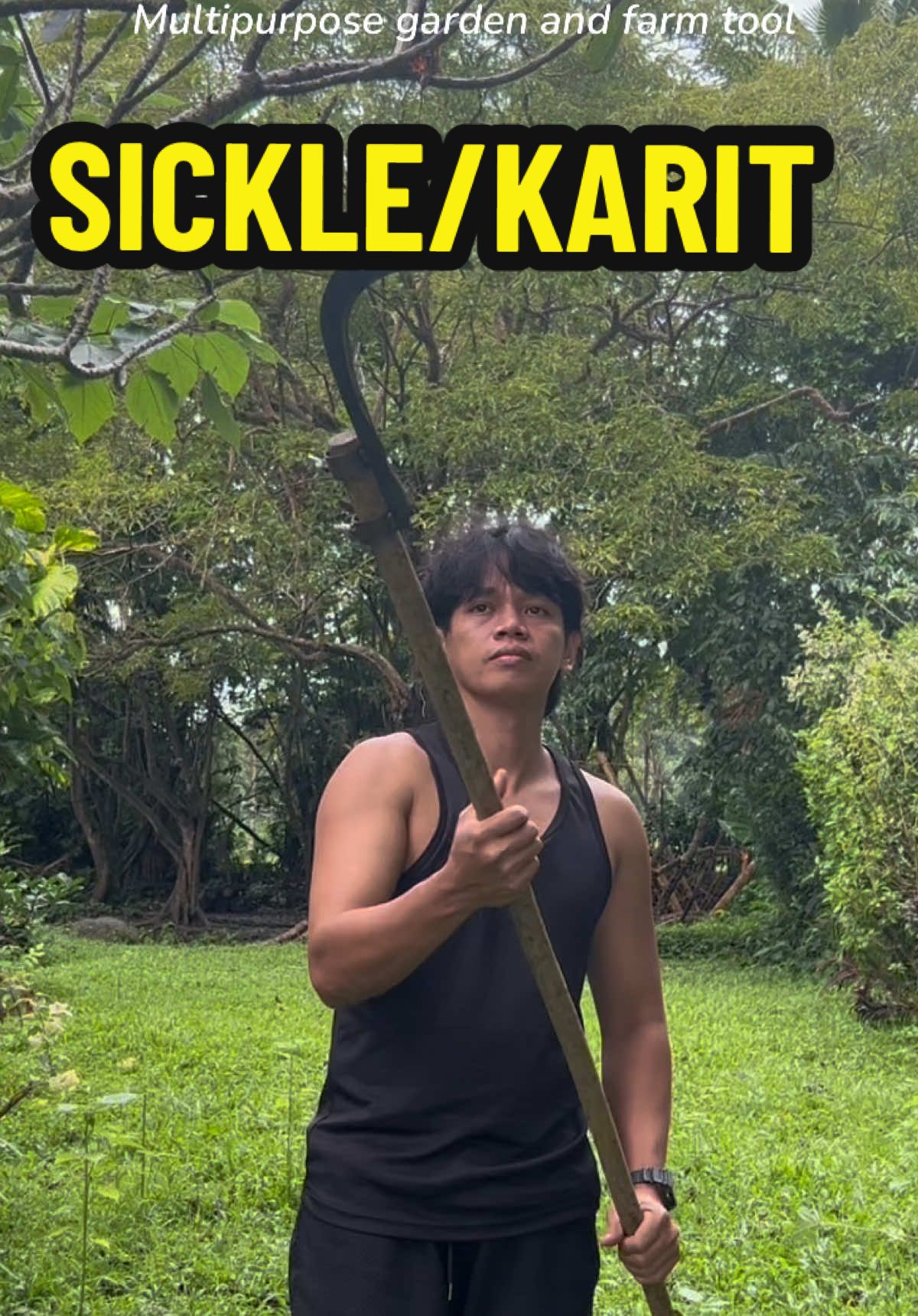 SICKLE KARIT FOR FARM AND GARDEN  sickle cutting tool sickle for farmers sickle grass cutter sickle for grass sickle long handle dual purpose sickle sickle knife tool sickle blade #sickle #karit #gardentool #farmtools #pruning 