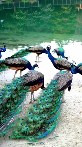 gorgeous peacock infront of short river #peacock #riversoundandbird #birds #nature #wildlifephotography 
