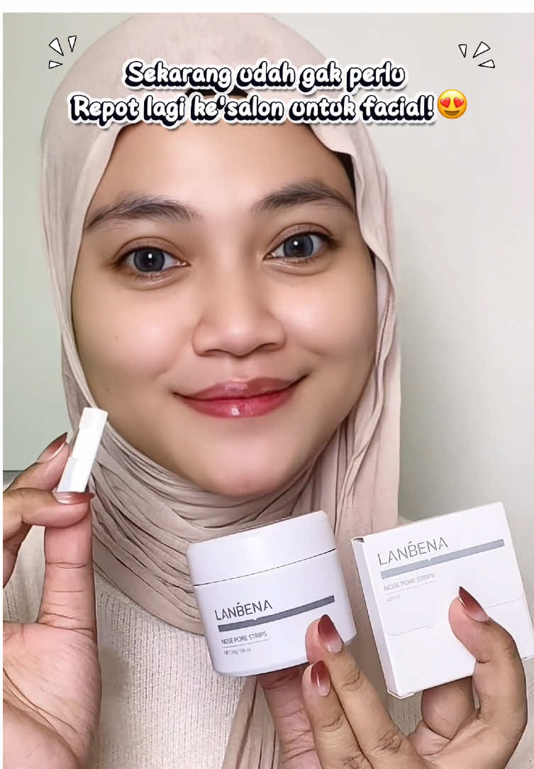 Buat kalian yang males keluar rumah untuk facial merapat🫵🏻😎‼️,cukup pakai 1 produk dari @Lanbena.Indonesia Nore Pore Strips untuk angkat komedo yang menumpuk hempas dalam 10 menit😱✨yukkk cobain sekarang #lanbena #skincareroutine #blackhead #maskerkomedo #komedo 