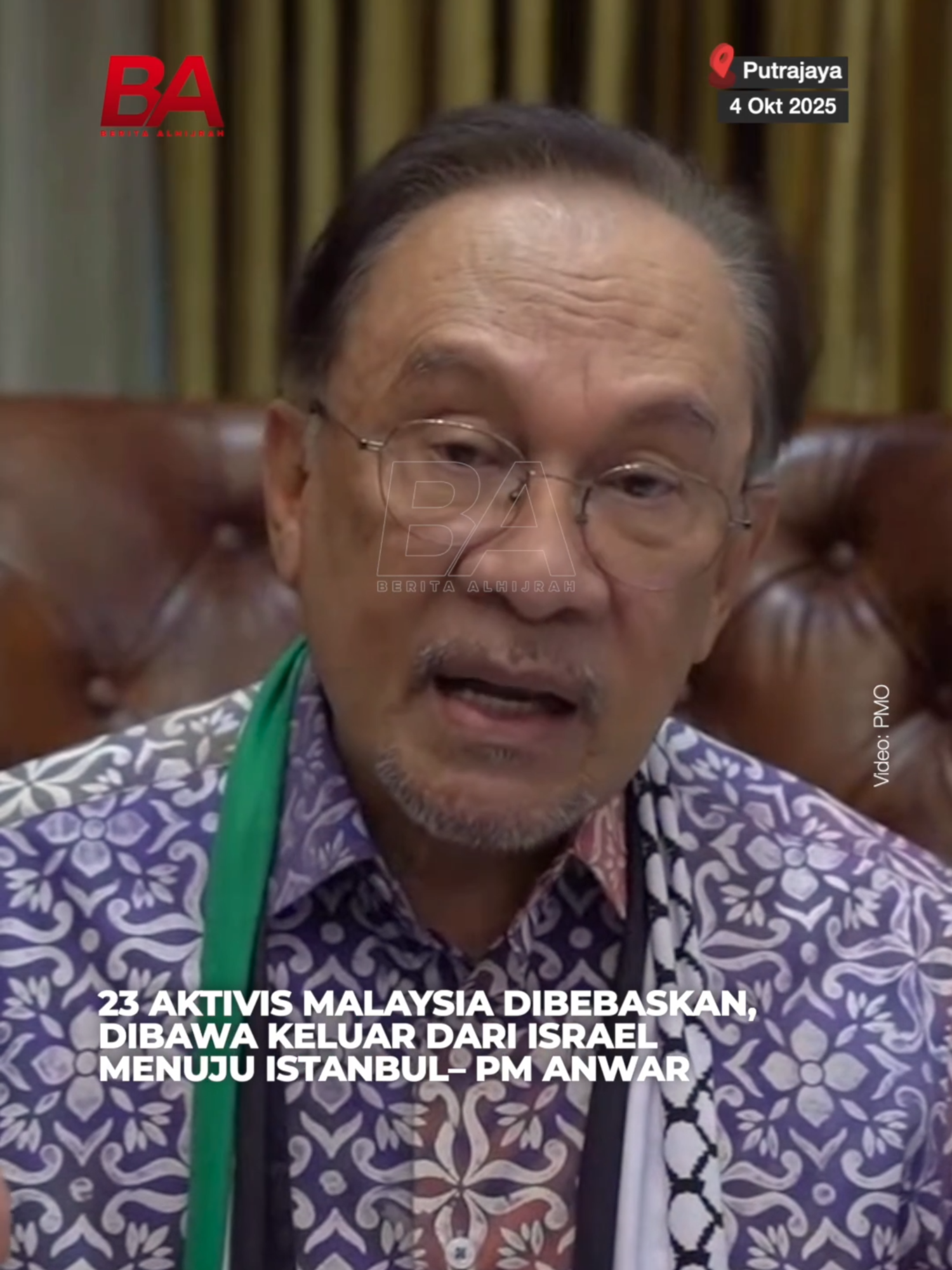 Syukur, Alhamdulillah! Kesemua 23 rakyat Malaysia terlibat misi Global Sumud Flotilla, yang ditahan rejim Israel, berjaya dibebaskan. Perdana Menteri Datuk Seri Anwar Ibrahim berkata, mereka kini sedang menuju ke Lapangan Terbang Ramon, di Selatan Israel, untuk dibawa ke Istanbul menaiki pesawat khas.