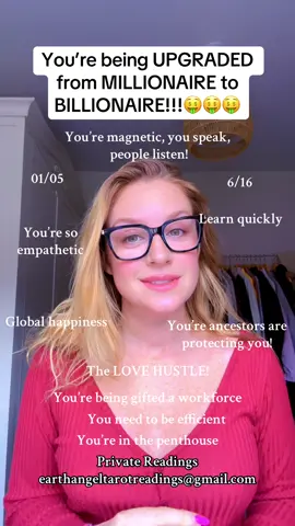 You’re being UPGRADED from MILLIONAIRE to BILLIONAIRE!!!!🤑🤑🤑#tarot #tarotreading #tarotcards #tarotreader #billionaire 