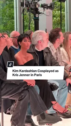 @Kim Kardashian or @Kris? Today at  Alaïa’s latest show, the star debuted a striking new hair style.  - #ParisFashionWeek 