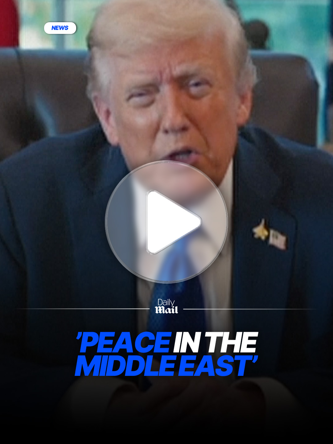 US President Donald Trump shared a pre-recorded video thanking countries that helped negotiate his peace deal for Gaza as Hamas agreed to hand over all hostages under his peace plan for Gaza. Israeli Prime Minister Benjamin Netanyahu's office said they was preparing to initiate the 'first stage' of the peace plan.  Netanyahu's government had told the Israeli Defense Forces to stop its invasion of Gaza City and to reduce activity in Gaza 'to a minimum,' Israeli Army Radio reported. Find the full story at DailyMail #news #usa #war #peace