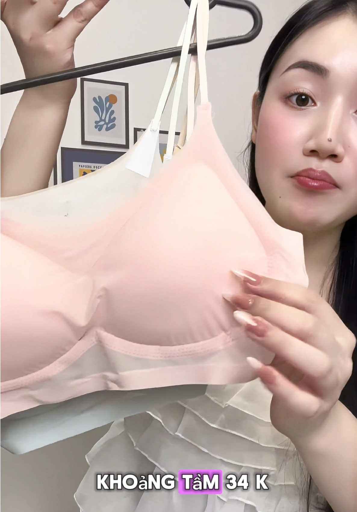 Bra su nâng v1 mềm mịn mặc như không mặc luôn á mấy bà #hoangmymy #aolot #brasu #brasulanh 