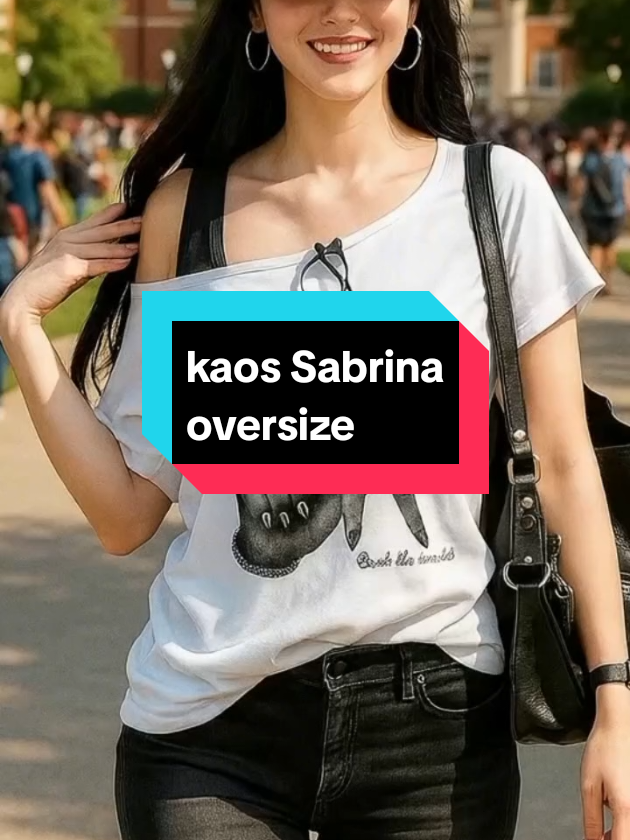Kaos Sabrina Oversize #kaosoversize #atasanwanita #creatorsearchinsights #cuanbarengbrand #guncang1010 