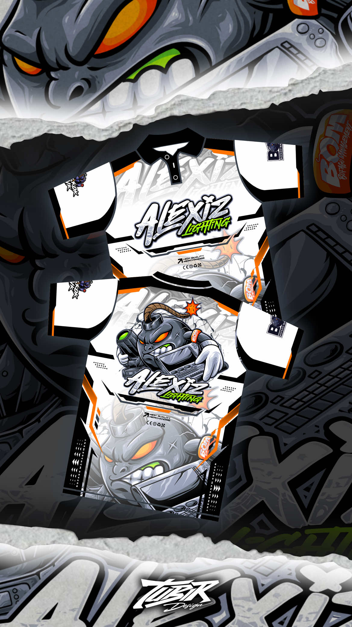 Proses desain jersey ALEXIZ LIGHTING 🔥💣 #tubirdesign #alexizlighting #bofagoaudio #desainjersey #jersey 