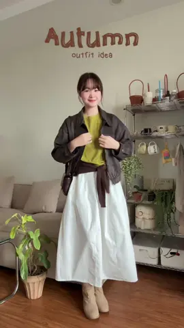 Phối đồ cùng áo khoác da lộn IU nhaa🍂🚪 #koreanstyle #linhanofficial #autumnvibes 