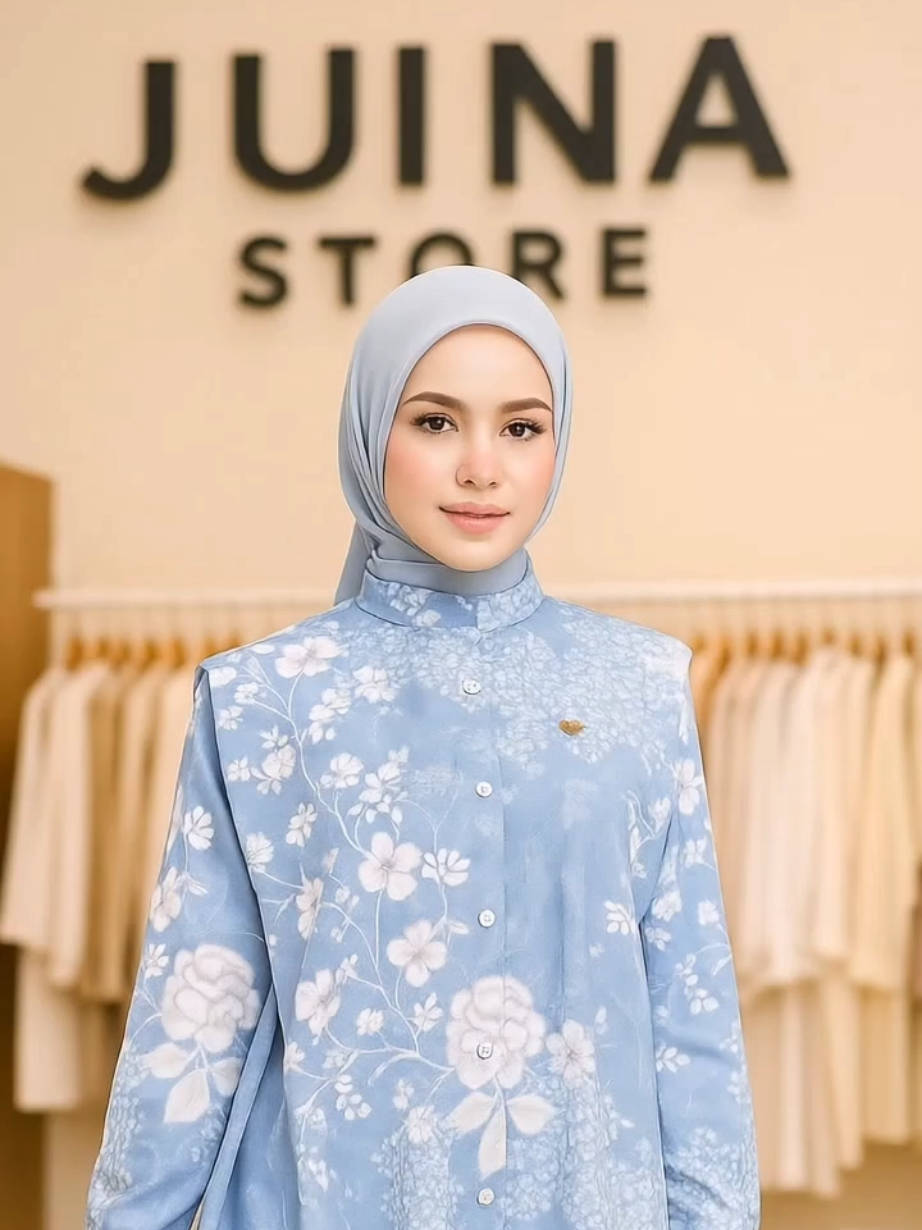 Alina Top  -  Kemeja Motif Floral Elegan #alinatop #kemejafloral #kemejawanita #fyp #masuk 