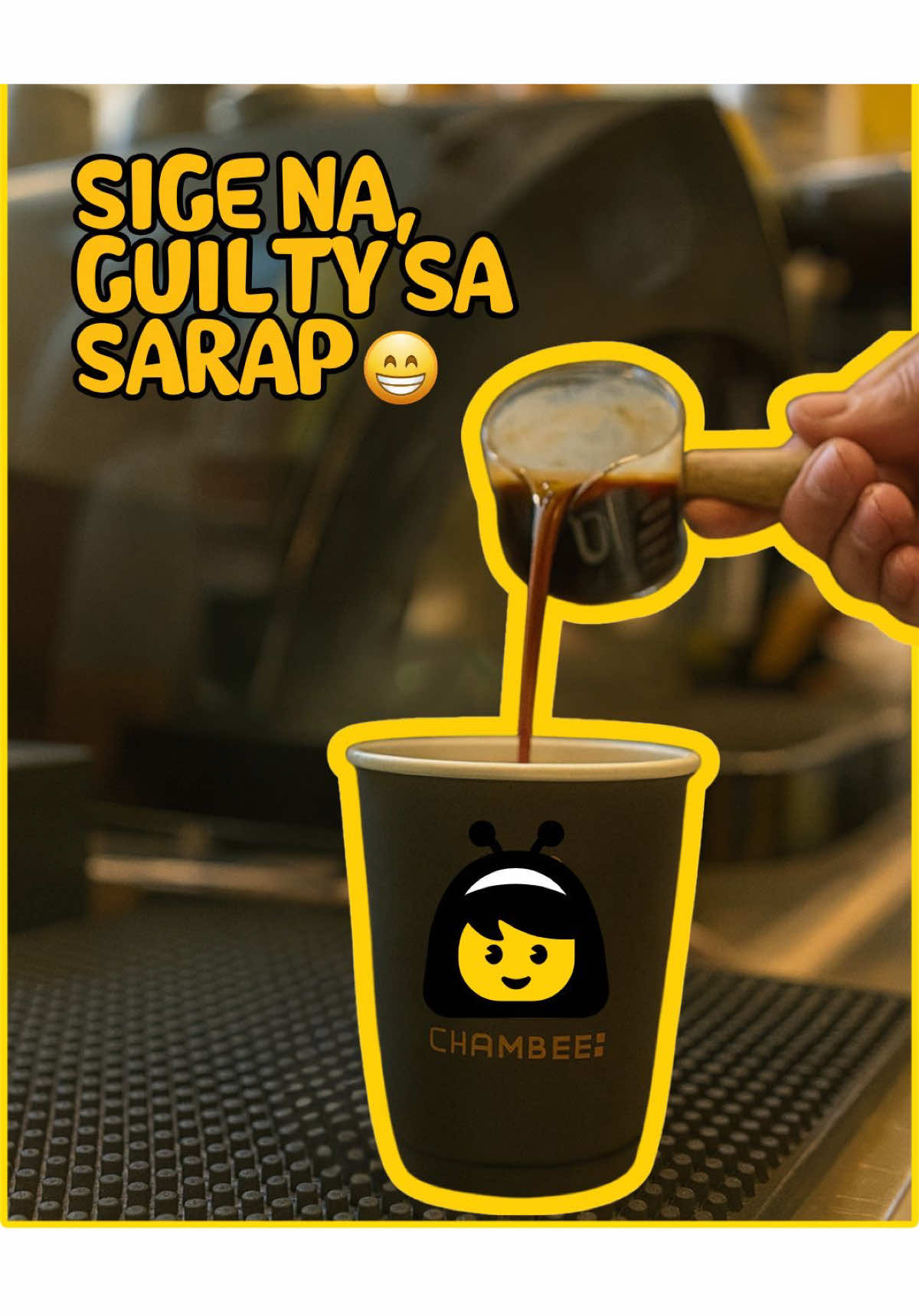 ☕ Sige na, guilty ka rin sa sarap! Kape muna bago magpaliwanag, your honor 😆 #chambeepremium #Chambee #GottaBEEChambee #fyp #coffeetime 