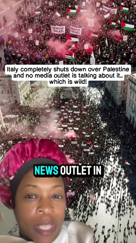 Italy completely shuts down over Palestine and no media outlet is talking about it..which is wild!#italy #protests #europe #gaza#