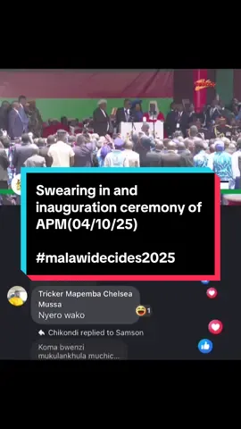 Swearing in and inauguration ceremony of President Arthur Peter Mutharika (04/10/25)#fyp #malawitiktok🇲🇼 #malawidecides2025 #100kviews #swearinginceremony  @allih_5  @allih_5  @allih_5 
