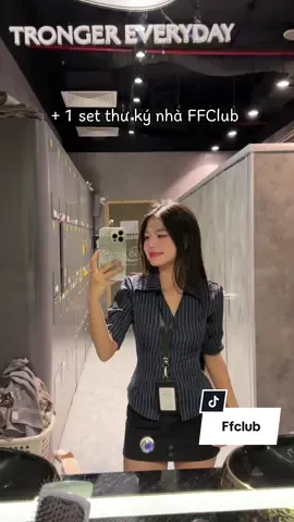 Áo sơ mi thư ký kèm chân váy đẹp nét #linhlipreview #ffclub #ffstore #ffmedia 