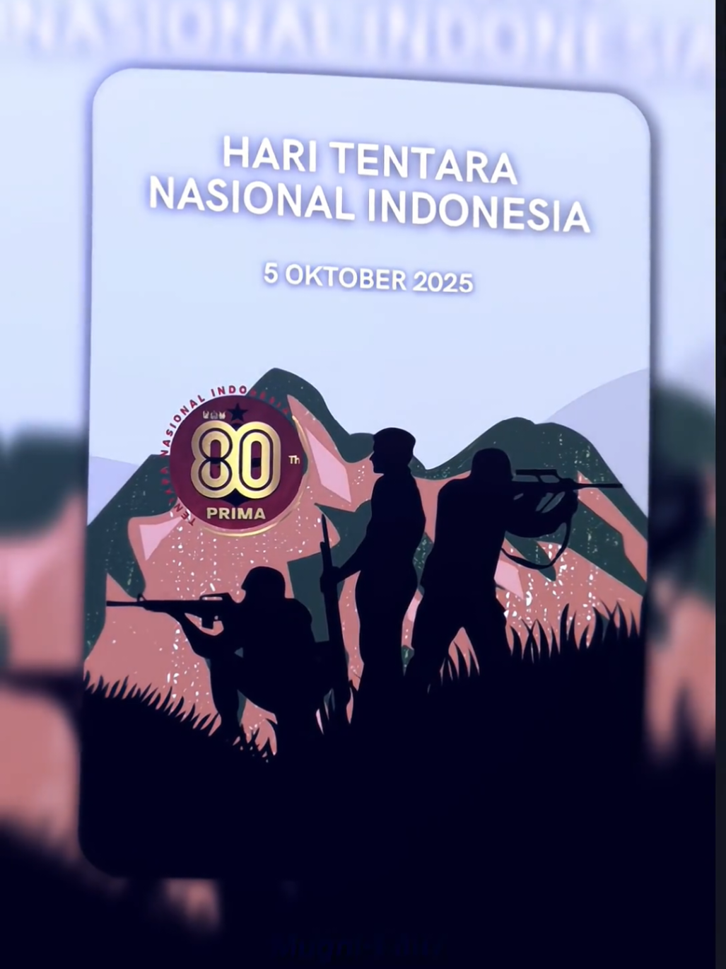 Hari Tentara Nasional Indonesia (TNI) yang ke-80🤩🇮🇩 - Peringatan Hari Ulang Tahun Tentara Nasional Indonesia (TNI) tahun ini jatuh pada Minggu, 5 Oktober 2025 yang menandai usia ke-80 TNI. #huttnike80 #indonesia🇮🇩 #fyppppppppppppppppppppppp #xybca #haritninasional 