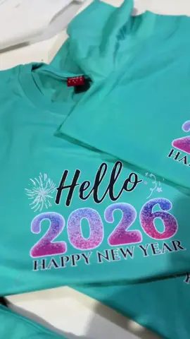 COLOR OF THE YEAR TEAL COLOR HELLO 2026 HAPPY NEW YEAR TSHIRT YALEX SHIRT UNISEX FOR MEN AND WOMEN COTTON FABRIC WITH FREE POUCH #trending #hello2026 #newyeartshirt #coloroftheyear #yalex 