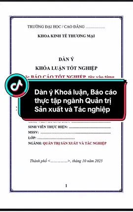 🚗⚙️ GIẢI PHÁP CẢI TIẾN QUY TRÌNH SẢN XUẤT XE ĐIỆN VINFAST – BƯỚC ĐI CHIẾN LƯỢC CHO NGÀNH CÔNG NGHIỆP VIỆT 🎓 Bạn là sinh viên ngành Quản trị Sản xuất và Tác nghiệp đang loay hoay khi viết khóa luận/báo cáo tốt nghiệp? 👉 Chưa có ý tưởng đề tài? 👉 Chưa biết cách xây dựng dàn ý chi tiết? 👉 Chưa hình dung rõ cấu trúc của một bài hoàn chỉnh? ➡️ Đừng lo! Hãy tham khảo ngay mẫu dàn ý đề tài “Giải pháp cải tiến quy trình sản xuất xe điện tại Công ty VinFast” – một chủ đề vừa thực tế, vừa mang tính ứng dụng cao trong xu thế công nghiệp xanh hiện nay! 📑 TÓM TẮT DÀN Ý KHÓA LUẬN 🔹 Lý do chọn đề tài Ngành công nghiệp ô tô toàn cầu đang chuyển hướng mạnh mẽ sang xe điện – biểu tượng của phát triển bền vững. Ở Việt Nam, VinFast là doanh nghiệp tiên phong với khát vọng đưa thương hiệu Việt ra thế giới. Tuy nhiên, quy trình sản xuất xe điện vẫn đối mặt với nhiều thách thức: công nghệ cao, chi phí lớn, và sự phụ thuộc vào linh kiện nhập khẩu. Đề tài nhằm đề xuất giải pháp cải tiến quy trình sản xuất để tăng năng suất, giảm chi phí và nâng cao chất lượng sản phẩm. 🔹 Mục tiêu nghiên cứu Phân tích cơ sở lý luận về quản trị sản xuất và cải tiến quy trình. Đánh giá thực trạng sản xuất xe điện tại VinFast. Xác định các điểm nghẽn trong chuỗi sản xuất. Đề xuất giải pháp cải tiến hướng tới hiệu quả và bền vững. 🔹 Đối tượng và phạm vi Đối tượng: Quy trình sản xuất xe điện tại Công ty VinFast. Phạm vi: Không gian: Nhà máy VinFast – KCN Đình Vũ, Cát Hải, Hải Phòng. Thời gian: Giai đoạn 2020–2024. Nội dung: Các công đoạn chính – khung gầm, pin, sơn, lắp ráp, kiểm định. 🔹 Phương pháp nghiên cứu Phân tích tổng hợp lý thuyết về Lean Manufacturing. Thu thập dữ liệu từ báo cáo nội bộ VinFast. Quan sát trực tiếp, phỏng vấn kỹ sư sản xuất. Ứng dụng công cụ Kaizen, 5S, Six Sigma, Value Stream Mapping. 📘 TÓM TẮT 3 CHƯƠNG CHÍNH 📖 Chương 1 – Cơ sở lý luận Trình bày khái niệm, vai trò của quản trị sản xuất và các mô hình cải tiến như Lean, Kaizen, Six Sigma. Phân tích yếu tố công nghệ, tự động hóa và quản lý chất lượng trong sản xuất hiện đại. 📖 Chương 2 – Thực trạng tại VinFast Giới thiệu hệ thống nhà máy, dây chuyền xe điện; phân tích quy trình hiện tại; đánh giá ưu điểm (tự động hóa, năng suất cao) và hạn chế (phụ thuộc nhập khẩu, lỗi kỹ thuật, layout chưa tối ưu). 📖 Chương 3 – Giải pháp và kiến nghị Đề xuất áp dụng Lean Manufacturing, cải tiến layout dây chuyền, tăng cường robot hóa, áp dụng TPM và SPC. Đồng thời kiến nghị đầu tư R&D, phát triển nhân lực kỹ thuật cao và nâng cấp hệ thống quản lý chất lượng theo ISO 9001:2015. 🧩 KẾT LUẬN Đề tài góp phần khẳng định tầm quan trọng của cải tiến quy trình trong sản xuất công nghiệp. Các giải pháp đưa ra giúp VinFast tối ưu vận hành, giảm chi phí và củng cố vị thế tiên phong của ngành xe điện Việt Nam trên thị trường quốc tế. ✨ Nếu bạn cần thêm đề tài khóa luận hay, dàn ý chi tiết hoặc hỗ trợ viết báo cáo – xin dấu thực tập, đừng ngần ngại liên hệ team hỗ trợ nhé! 💌 #vietbaocaototnghiep #lamkhoaluantotnghiep #xindauthuctap #xacnhanthuctap #vietthuekhoaluantotnghiep