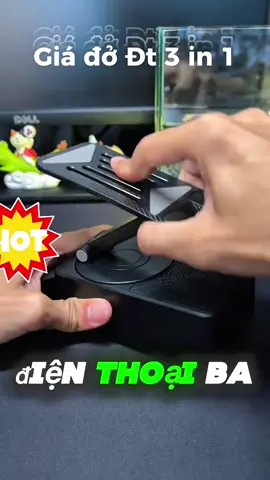 Loa kèm giá đỡ và sạc điện thoại