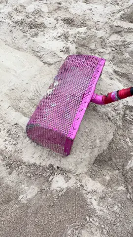 Cleaning the beach — strange things and lots of trash in the sand.