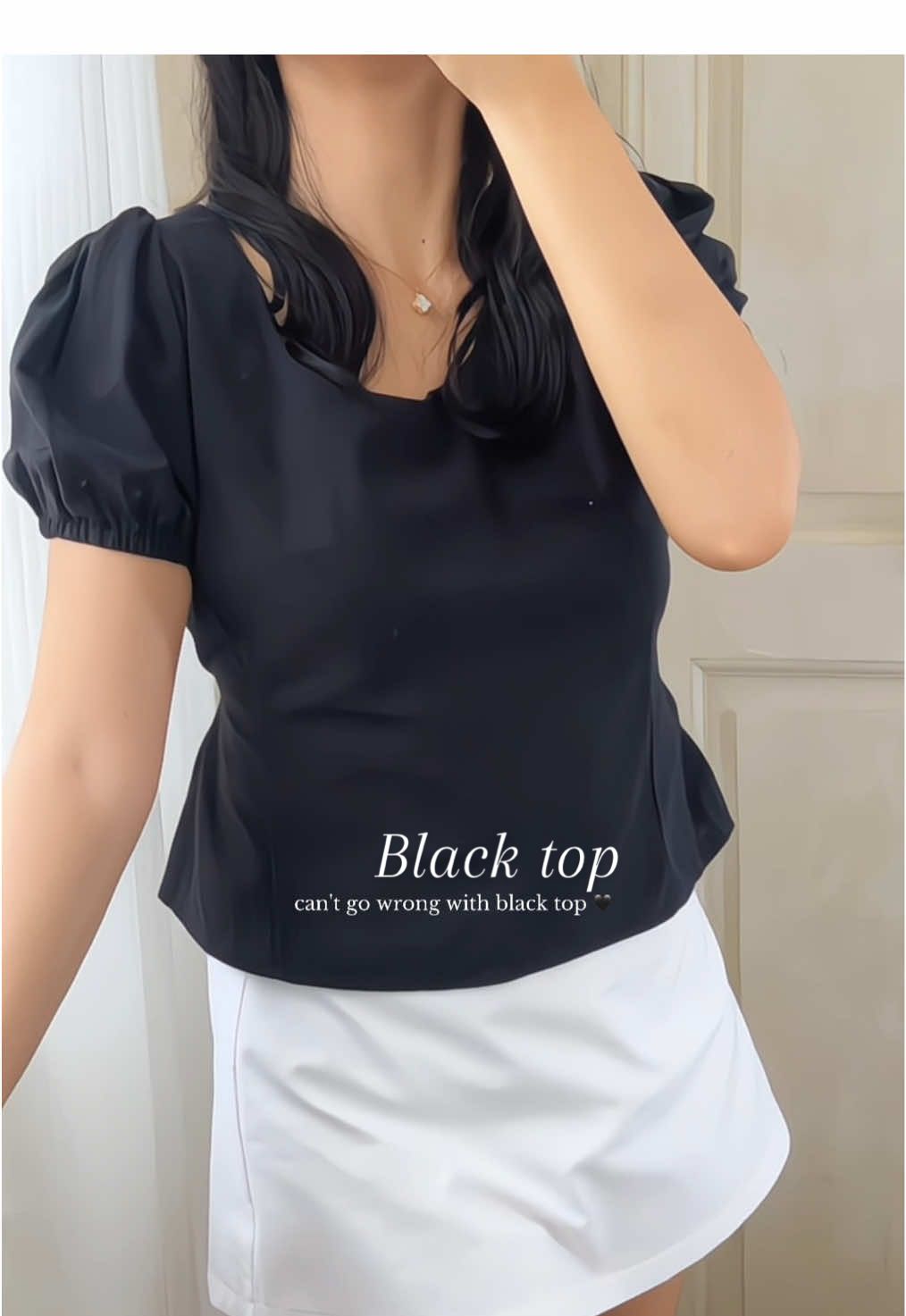 love this color for neutral days ౨ৎ #blacktop #topsforwomen #sleevestop #TikTokFashion #outfitideas