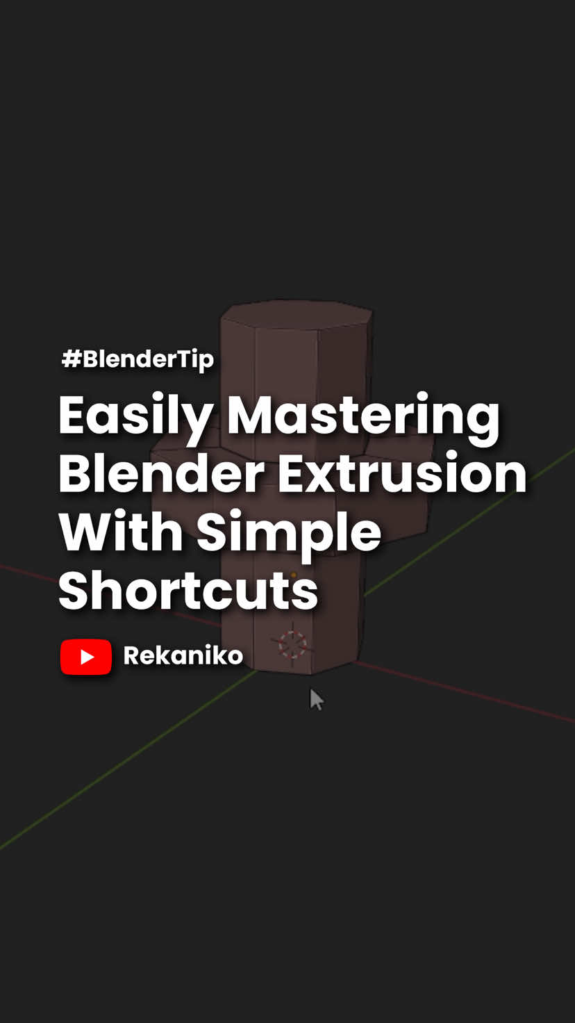 Easily Mastering Blender Extrusion With Simple Shortcut #blender #3d #tutorial 