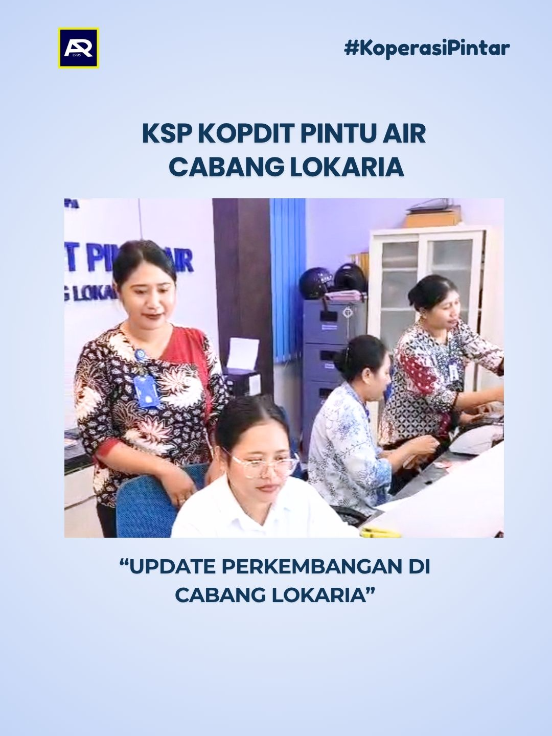 Semangat pelayanan terus tumbuh di Cabang Lokaria  Kami berkomitmen memberikan pelayanan terbaik untuk anggota agar semakin mudah mencapai kesejahteraan bersama  Yuk, terus dukung dan jadi bagian dari keluarga besar KSP Kopdit Pintu Air!  #koperasipintar #kopditpintuair #pintuairlokaria #koperasindonesia #koperasisolid #koperasibersama #pelayananterbaik #anggotahebat #koperasiberkembang #koperasisejahtera