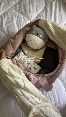 My new travel buddy! Super cute and useful 2 in 1 travel pillow with eye sleep mask 😴💭 #travel #traveltiktok #travelpillow #musthave #fyp 