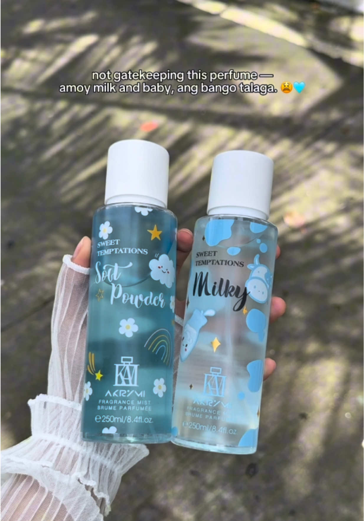 wag ka na magpahuli, baka ma sold out na. check the yellow basket to order — sweet temptation milky and soft powder scent by @AKRYMI! 🩵#perfumeforwomen #trendingperfume #softpowder #milky #akrymi 