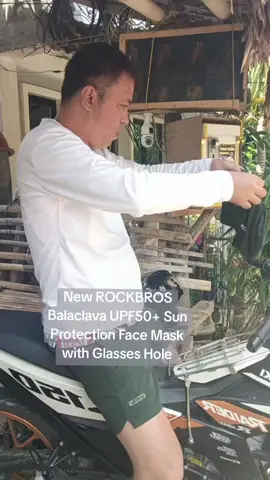 New ROCKBROS Balaclava UPF50+ Sun Protection Face Mask with Glasses Hole Summer Breathable Helmet Liner High Elastic Cycling Balaclava Only ₱159.00!