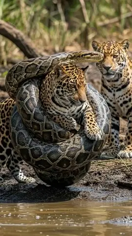 JAGUAR vs. GIANT PYTHON: You Won't Believe Who Wins!#shorts #viral #viralvideos #foryour #foryoupage❤️❤️ 