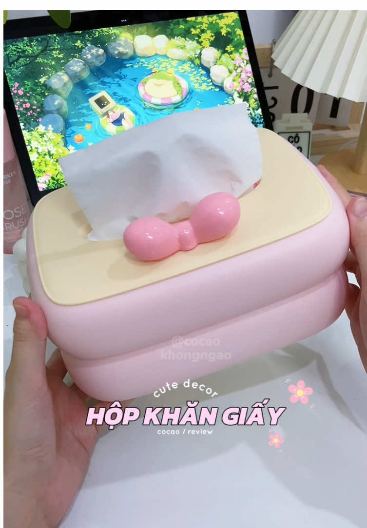 hộp khăn giấy thôi có cần phải dễ thương quá đáng zị hông ta✨💕💭 #hopdungkhangiay #hopkhangiay #hopkhangiaydecor #decor #dogiadung 
