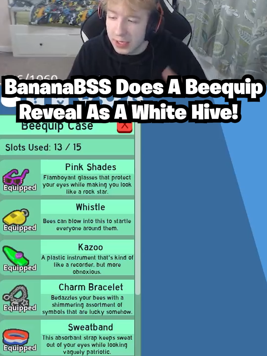 OP BEEQUIP REVEAL! BananaBSS Does A Beequip Reveal As A White Hive In Bee Swarm Simulator Roblox! #bananabss #robloxx #beeswarmsimulator #onett #beesmas