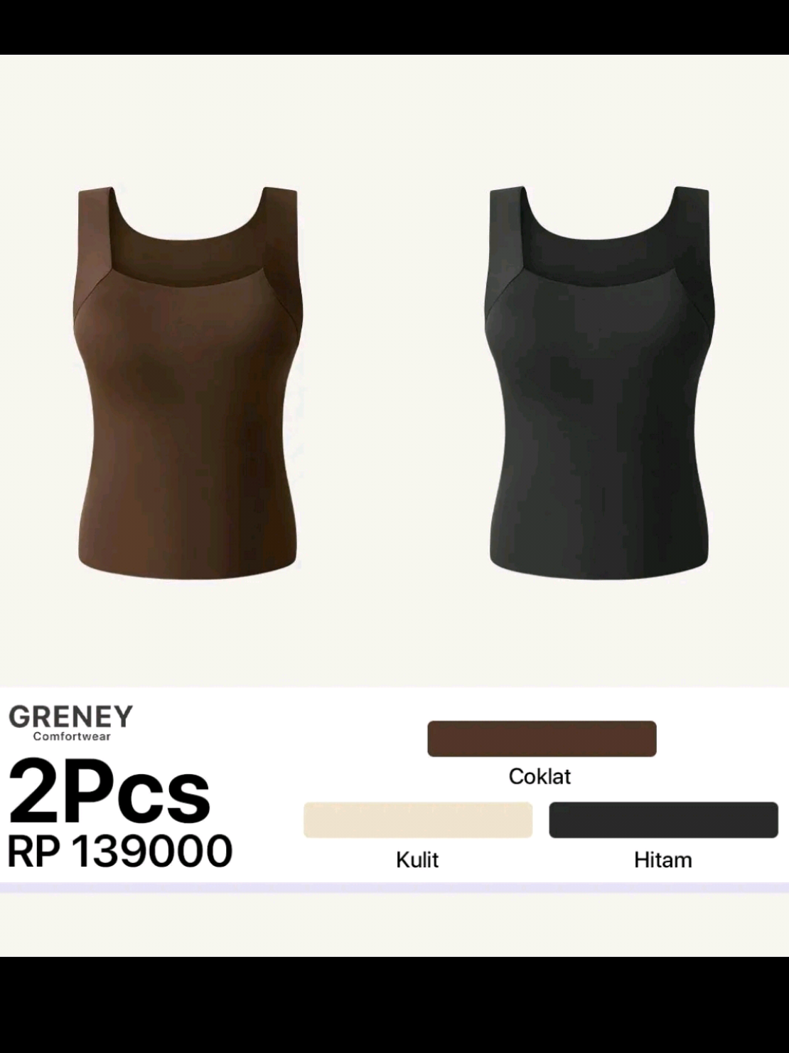 10.10 Mall GRENEY-Tank Top 2pcs Wanita Dengan Cup Bra Empuk Cup Selembut senyaman Wanita Antibakteri Bra Rompi Seamless Tanpa Jejak O-sense Bra Rompi Panjang Leher Bulat Pakaian Dalam Push Up Bra Wanita Sport Tanpa Kawat Busa Dilengkapi dengan cup anti tembus-89911. #guncang1010 #setelanwanita #tanktop #belilokal #fyp 
