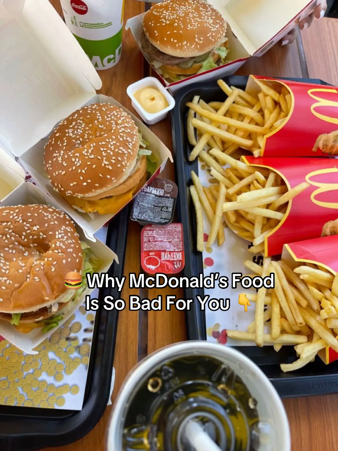 McDonald’s might taste good, but here’s the truth 👇 ❌ Packed with additives & preservatives ❌ High calories, low nutrients ❌ Linked to obesity & heart problems Choose real food over fast food ✅ Would you still eat it every day? 🤔 Comment below!  #fastfoodfacts #foodawareness #healthyeating #unhealthyfood #mcdonalds 