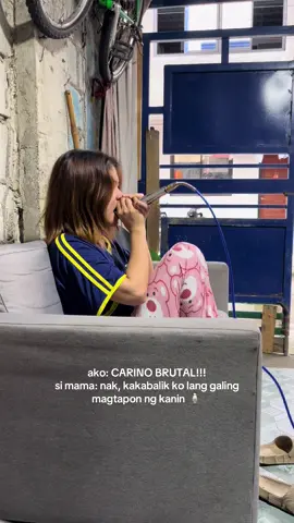 she has no idea her daughter just nailed one of the hardest slapshock song 😂 ni di man lang napatingin HAHAHAHA #carinobrutal #slapshock #metalheadph #pinoymetal     