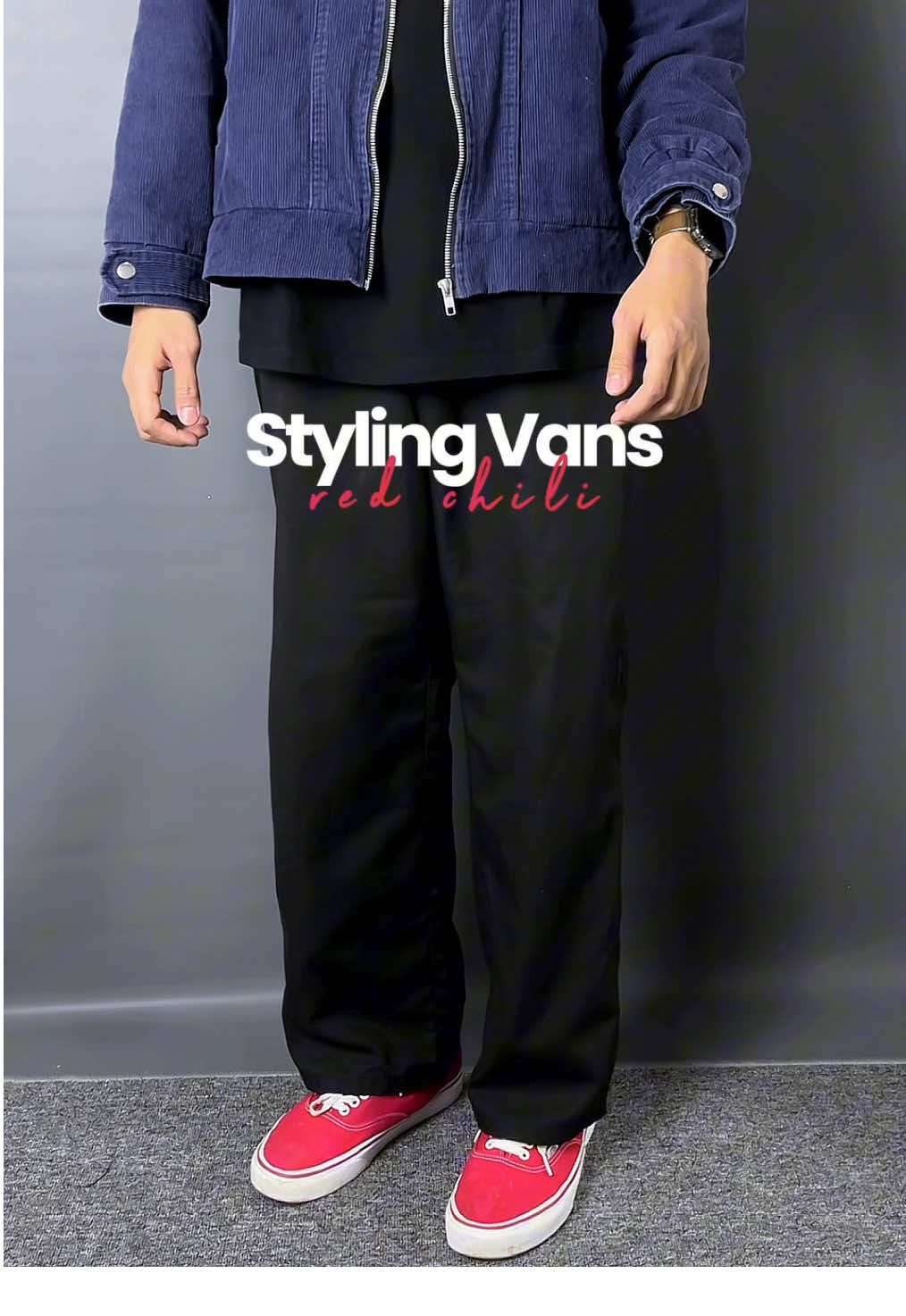 maaf yaa kl keren soalnya pke vans red chili+thxnsmn+vobia = 👄💋🚩💥 #onlyvans #fypシ゚ #outfitinspo #jacketboxy #thxnsmn  