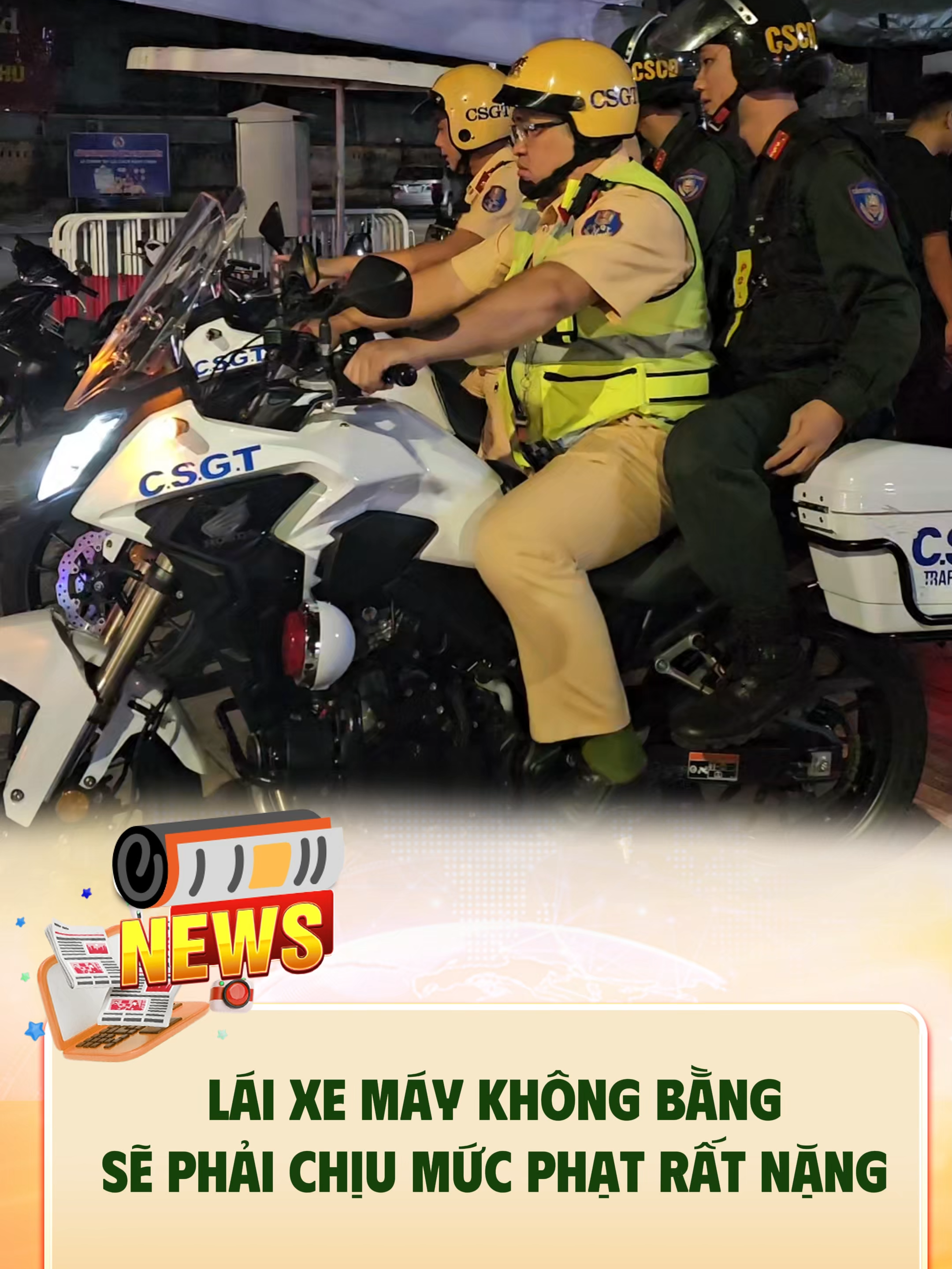 Lái xe máy không bằng sẽ chịu phạt nặng #tintuc #thoisu #xuhuongtiktok