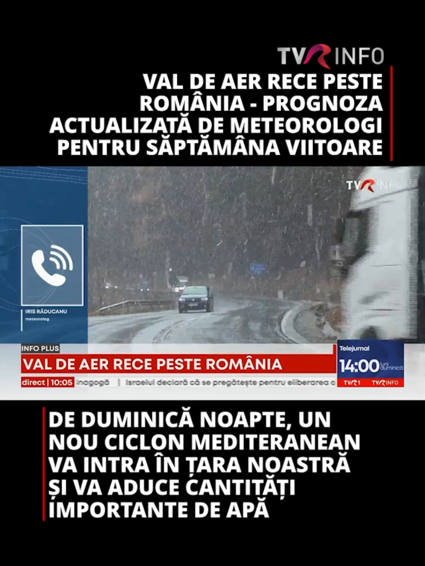 Zilele acestea pare că trăim adevărate zile de iarnă. Cât va mai rămâne valul de aer rece deasupra României ne spune Iris Răducanu, meteorolog ANM #news #tvrinfo #fyp #viralromania #foryoupage❤️❤️ #Romania #meteo #prognoza #ANM #ciclon #ploaie