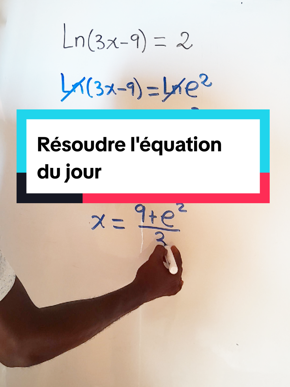 Apprendre à résoudre des équations logarithmiques #equation #mathematiques #mathchallenge #education #apprendresurtiktok 