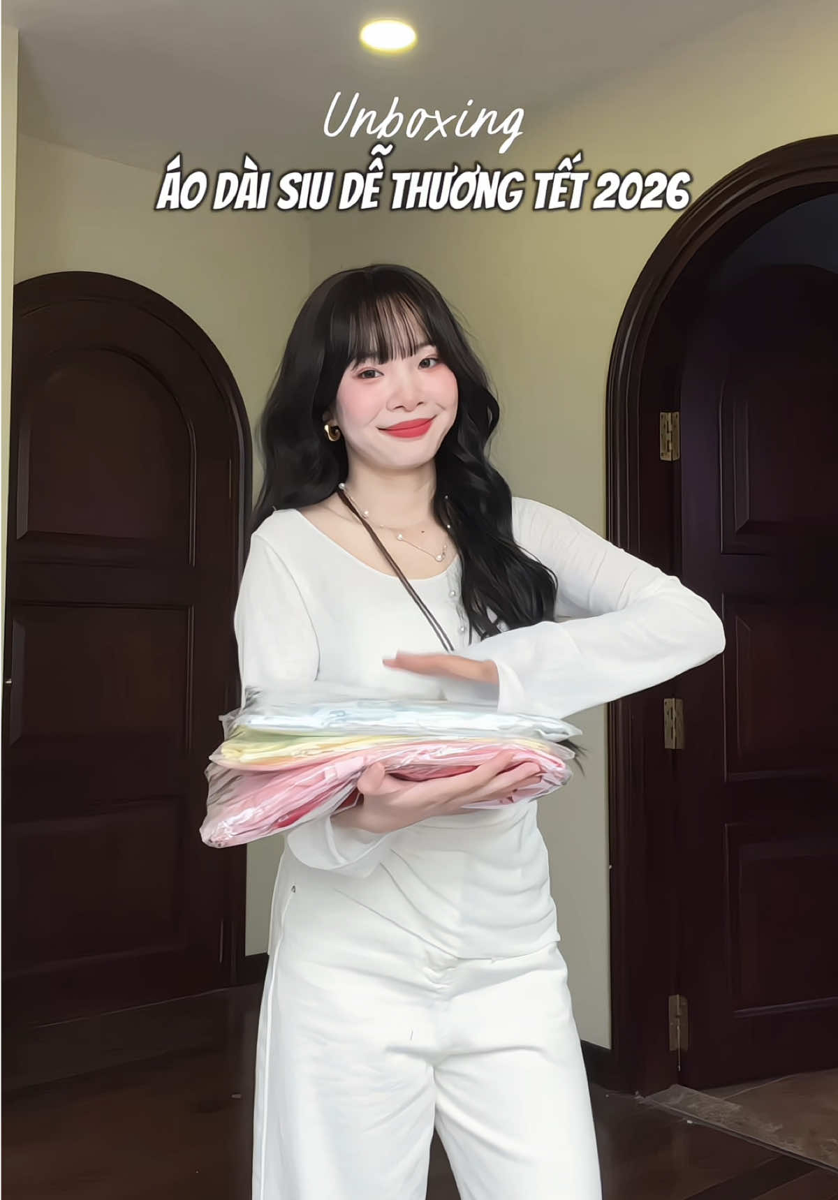 Áo dài siu dễ thương tết 2026 #unboxing #aodaitet #aodaixinh #OOTD #outfitideas 