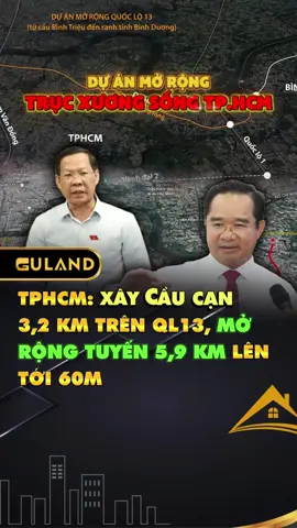 Mơi đây, TP.HCM sẽ đưa ra quyết định mở rộng tuyến đường QL13 dài 5km lên 60m để giải phóng ùn tắc trục xương sống của TP.Hcm. Được biết tình trạng ùn tắc nơi đây là một trong những tâm điểm #batdongsan #guland #bds #kienthucbds #tintucbds 