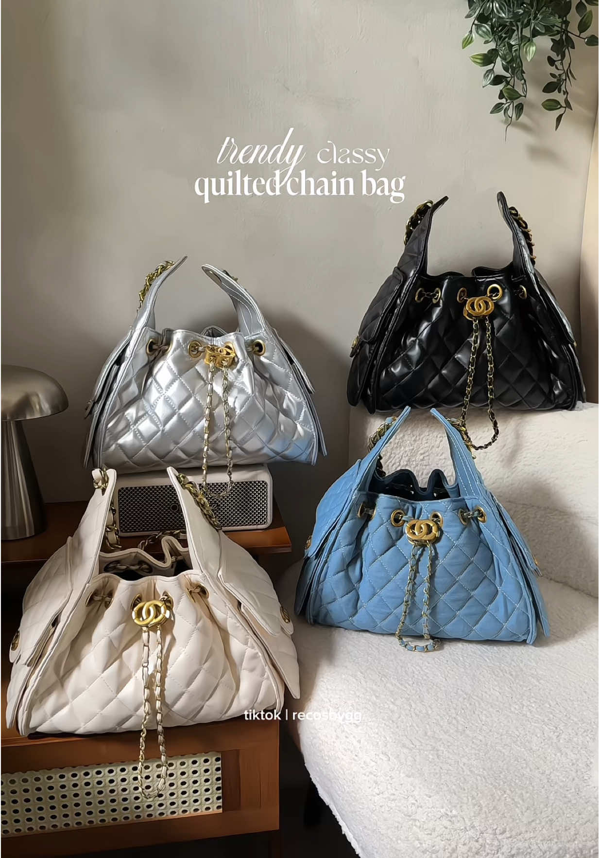 trendy and classy quilted chain bag ✨  which is your favorite? 🫣  #classybag #trendybag #chainbag #handbag #shoulderbag  