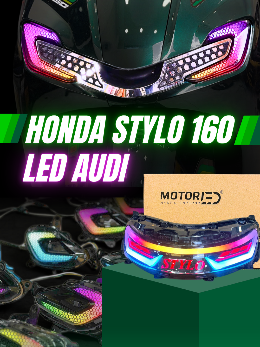 100 COMBO LED AUDI TRƯỚC &SAU HONDA STYLO 160 #stylo #ledaudi #demi #stylo160 #sale #motorspa