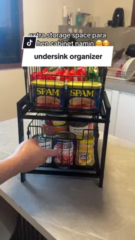 maganda to under sink storage cabinet rack pero ginawa namin syang pantry #kitchenrackorganizer #undersinkrack #undersinkorganizer 